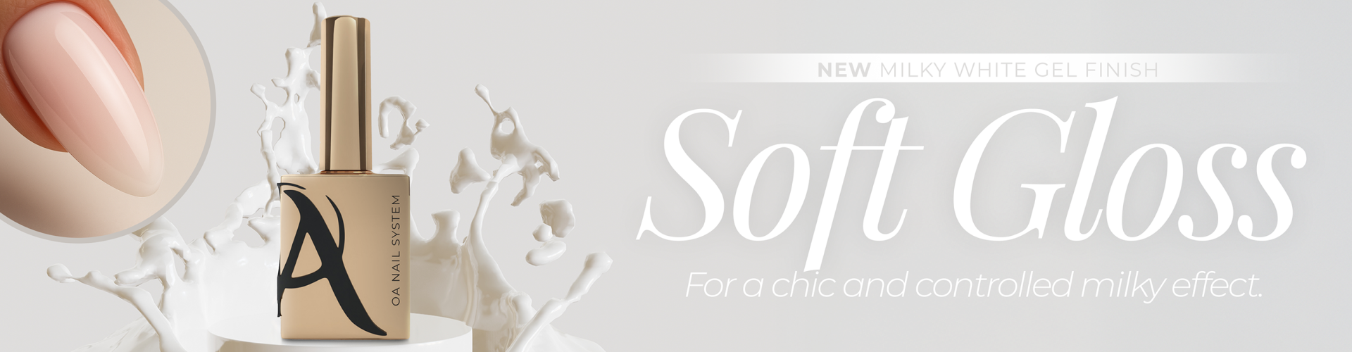 Milky White Soft Gloss Gel Finish